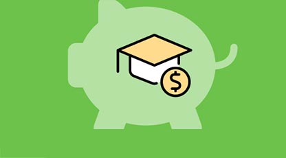 Image of a Graduation hat with dollar sign