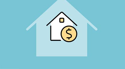 Image of house icon with money sign on top