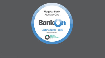 Logo showing that Flagstar is Bank On certified