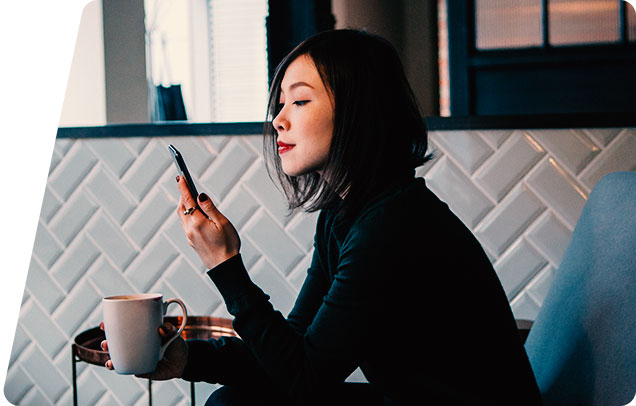 image of a person looking at a smartphone